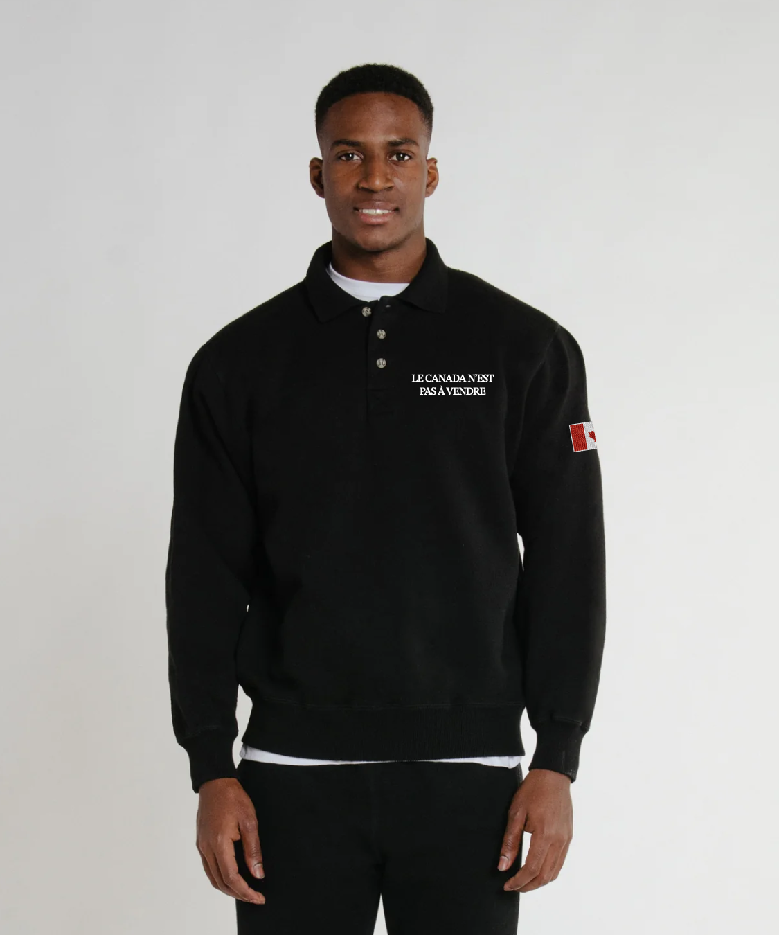 Le Canada n'est pas à vendre ruck top polo