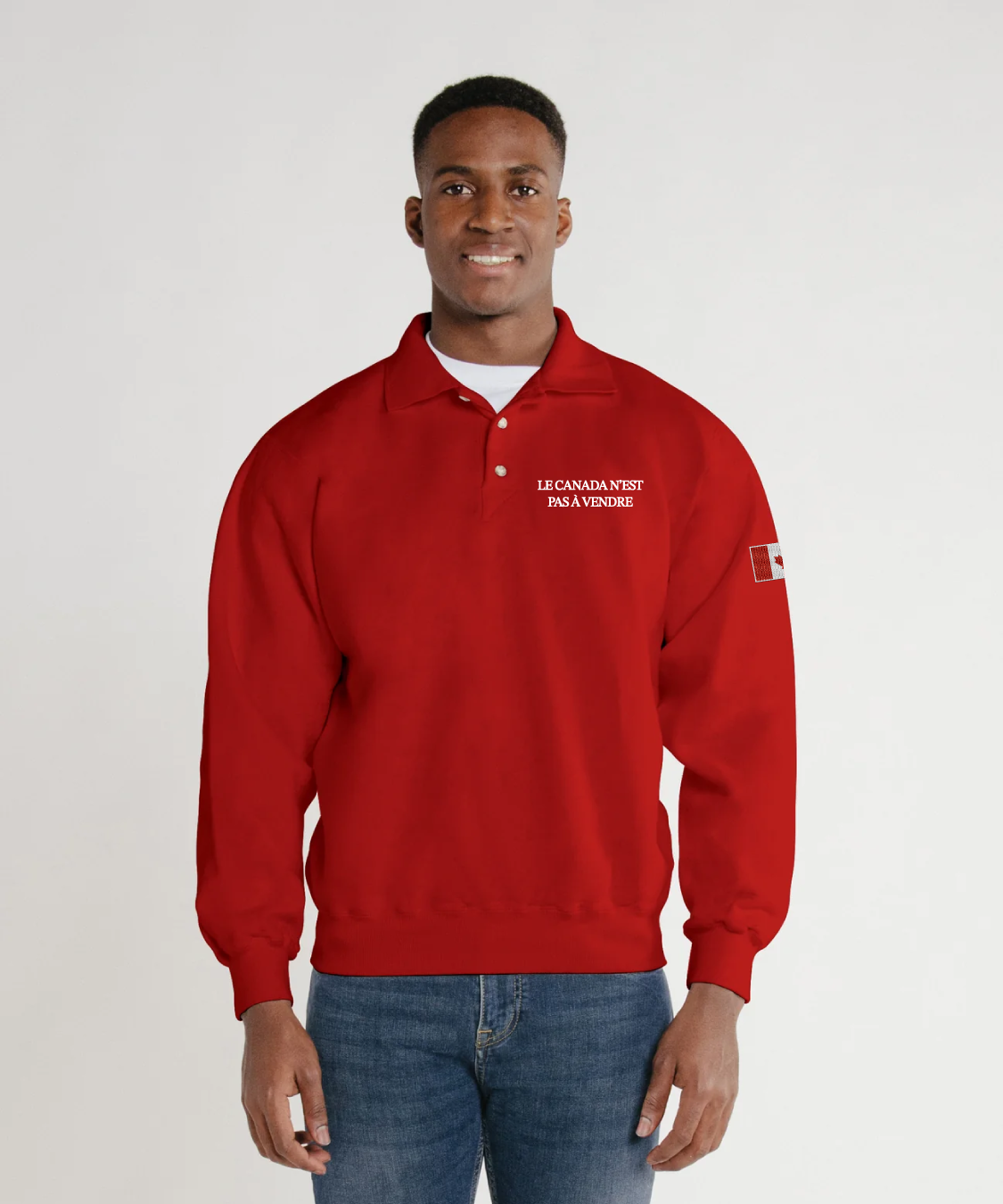 Le Canada n'est pas à vendre ruck top polo